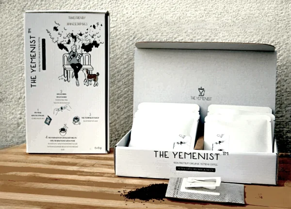 gift set specialty coffee microlot Yemen pre-filled japanese drip bags